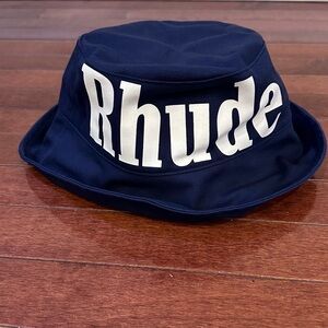 Rhude Dark Blue Mens Bucket Hat